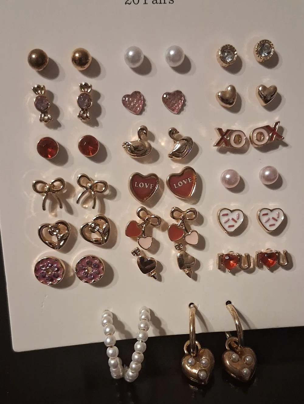 Cat & Jack 20 Pairs Nickle Free Earrings Post New